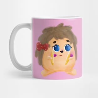 Hedgehog playing music by jilooo Mug